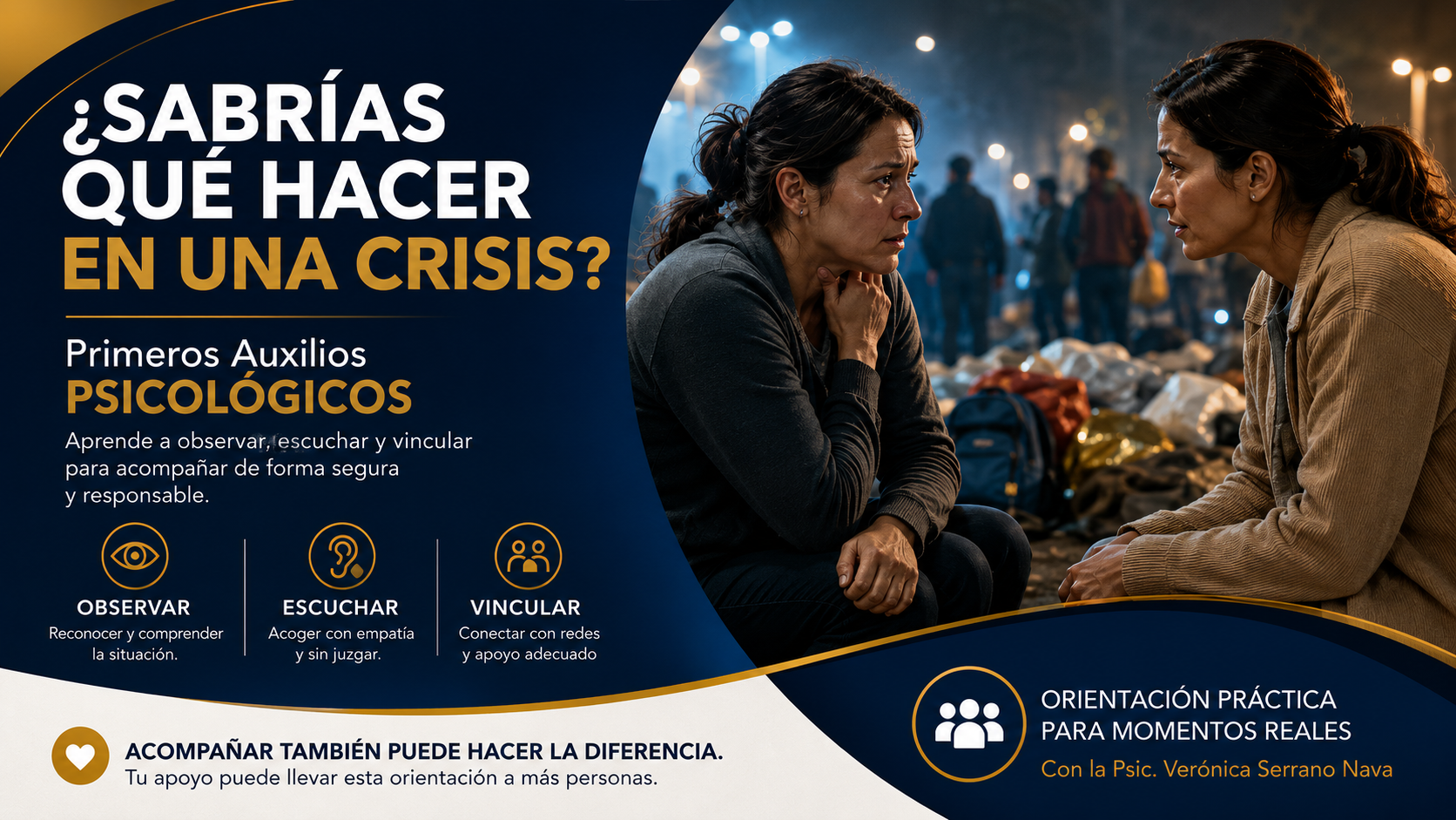 Primeros Auxilios Psicológicos: ¿Sabrías qué hacer en una crisis?